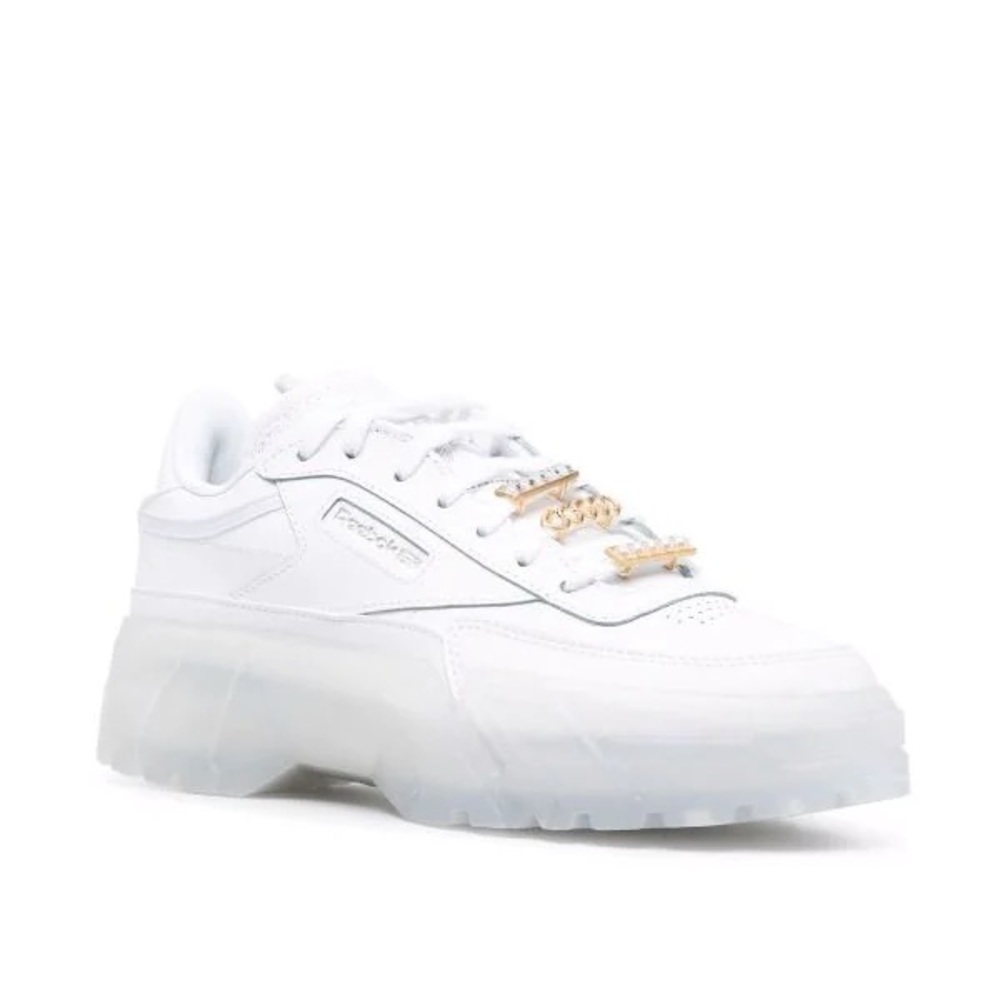 Cardi B Club C low-top leather sneakers